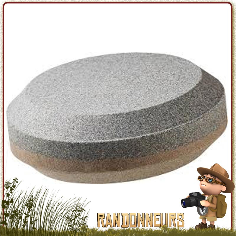Pierre pour l'affûtage des lames de couteaux outils hache, machette grains grossiers medium puck dual lansky Pierre pour l'affûtage des lames de couteaux outils hache, machette grains grossiers medium puck dual lansky
