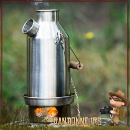 Bouilloire Bushcraft, Trekker Kettle aluminium de 0.6 Litres Kelly Kettle réchaud bushcraft survie nature de randonnée