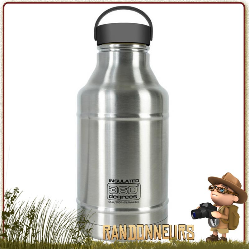 Bonbonne Isotherme Growler 180 cl 360 Degrés acier inoxydable double paroi sans vernis toxique Bonbonne Isotherme Growler 180 cl 360 Degrés acier inoxydable double paroi sans vernis toxique