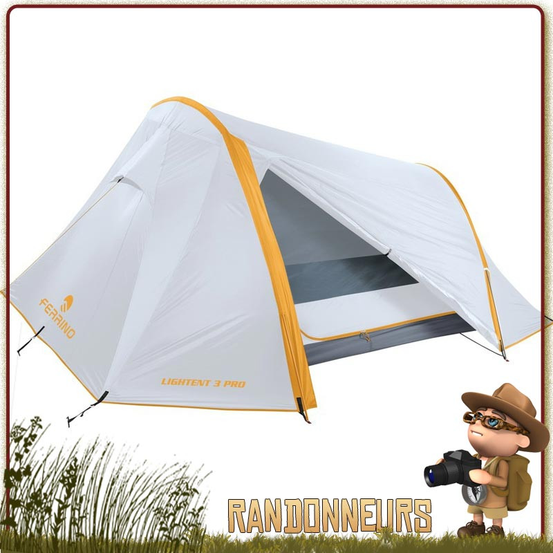 Tente cyclotourisme Lightent 3 PRO FERRINO grise trekking bivouac leger bikepacking Tente cyclotourisme Lightent 3 PRO FERRINO grise trekking bivouac leger bikepacking
