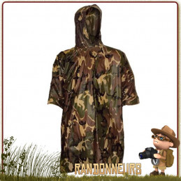 Poncho randonnee Bushcraft Vinyle CAMO Rothco, cape de pluie militaire camouflage