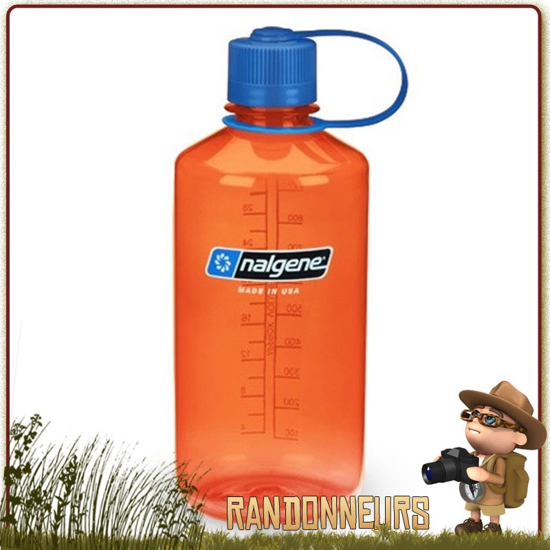 Gourde Bouteille Nalgene Petite Ouverture 100 cl ORANGE