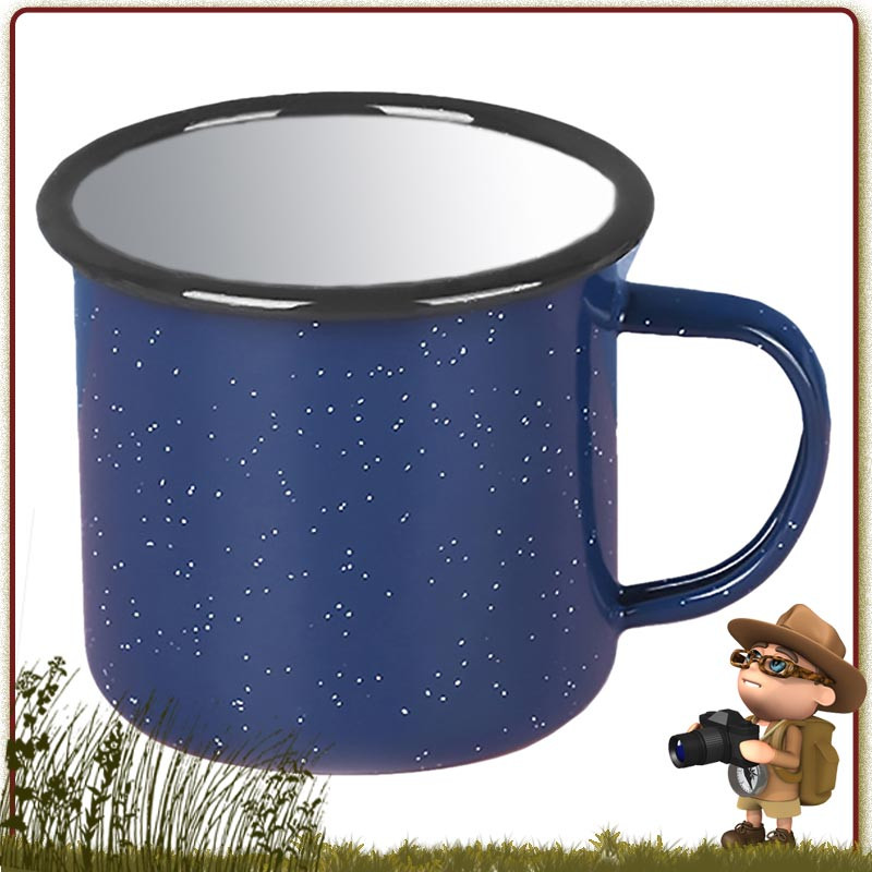 Tasse Tôle Acier Émaillée Expresso Bleue 15 cl Tasse Tôle Acier Émaillée Expresso Bleue 15 cl