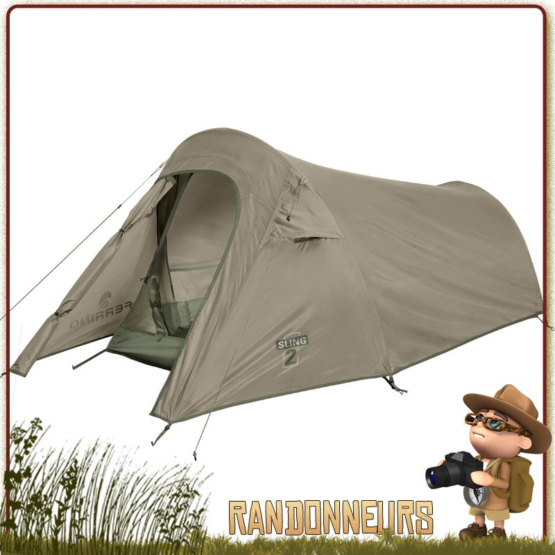 Tente sling 2 places FERRINO ultra légère idéale pour le trekking et bikepacking 3 saisons aérée sans condensation Tente sling 2 places FERRINO ultra légère idéale pour le trekking et bikepacking 3 saisons aérée sans condensation