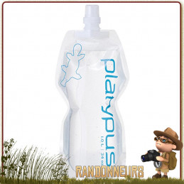 Gourde Souple Bouchon Push Pull 1 Litre PLATY LOGO Platypus