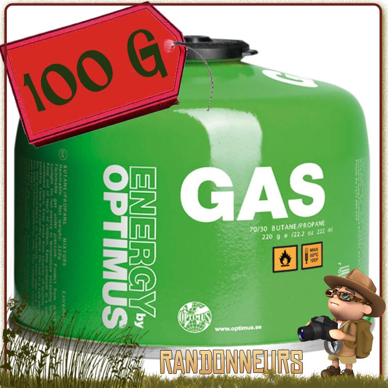 Cartouche Gaz OPTIMUS ENERGY 100g butane et propane utilisation 4 saisons même à basses températures réchaud randonnée