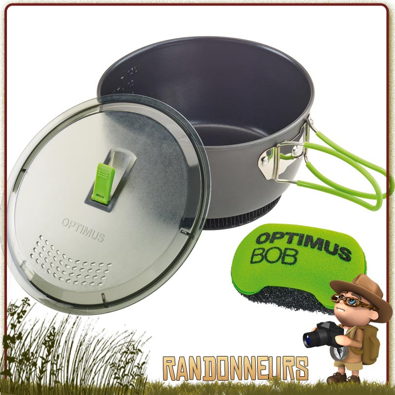 Set Cuisine pot aluminium anodisé TERRA XPRESS HE d'Optimus Casserole avec répartiteur de chaleur couvercle-passoire