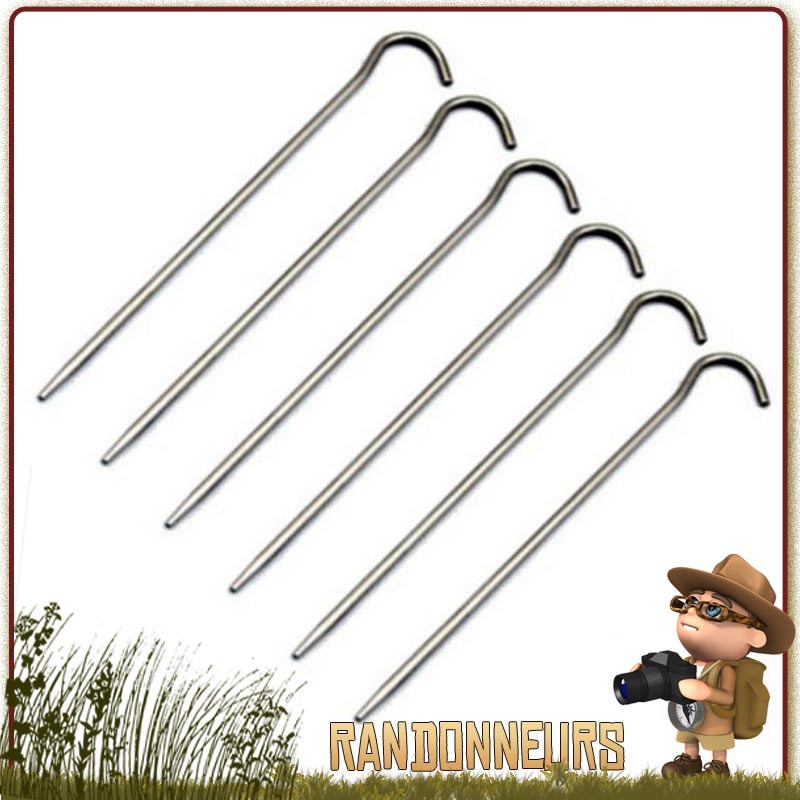 Piquet de tente ultra léger et robuste, le piquet Hook Peg Titanium Toaks allie ultra robustesse et légèreté pour randonner