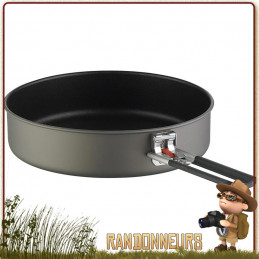 Poêle à frire Flex Skillet MSR à manche rétractable anti adhésive MSR en Duralite DX Aluminium à anodisation dure