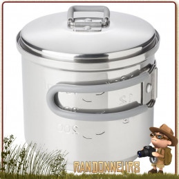 Set de cuisson pour randonner léger ESBIT CS585ST comprenant un réchaud Essence solide ultra léger et popote inox