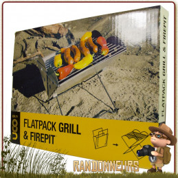 Grill Portable Pliant FlatPack UCO taille large pour le camping bivouac partie de pêche