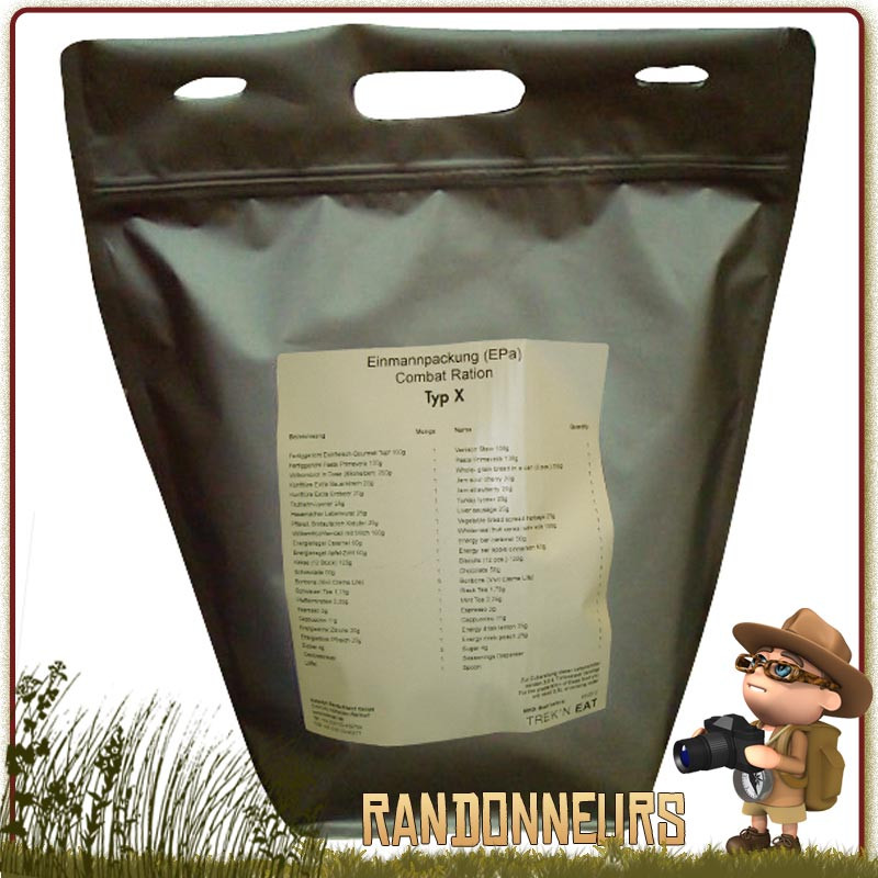 ration de survie militaire Day Ration Pack Tactical Line (Type 1) trek'n eat nourriture pour 24h00 pour une personne