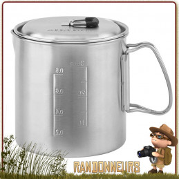 Pot inox 90 cl Solo Stove couvercle passoire. durable, le Pot 900 permet d'intégrer à l'intérieur le réchaud bois Solo Stove