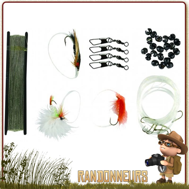Kit de pêche de survie conçu selon les spécifications militaires de l'OTAN pour les forces armées en zone isolées Kit de pêche de survie conçu selon les spécifications militaires de l'OTAN pour les forces armées en zone isolées